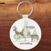 バン！冗談だろ！狩りユーモア キーホルダー (正面)