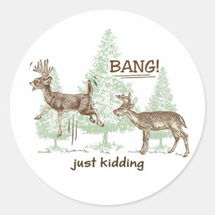 バン!冗談だ!狩りユーモア ラウンドシール