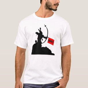 "バン!" 矢 楽しい Tシャツ