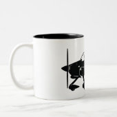 バンRV-6Aの風刺漫画 ツートーンマグカップ (左)