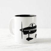 バンRV-8の風刺漫画 ツートーンマグカップ (正面左)