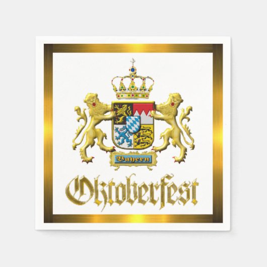 バヴァリアクレストオクトーバーフェスト スタンダードカクテルナプキン (正面)
