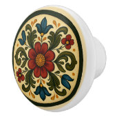 バヴァリアントレ絵を描ススタイルコタジェーコアフォークアート セラミックノブ (右)