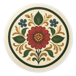 バヴァリアントレ絵を描ススタイルコタジェーコアフォークアート セラミックノブ