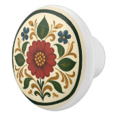 バヴァリアントレ絵を描ススタイルコタジェーコアフォークアート セラミックノブ (右)