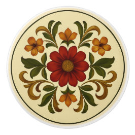 バヴァリアントレ絵を描ススタイルコタジェーコアフォークアート セラミックノブ