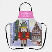 バヴァリアンドイツピンクのナツクラッカーパーソナライズされた エプロン (正面)