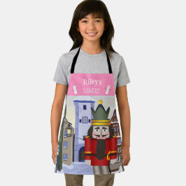 バヴァリアンドイツピンクのナツクラッカーパーソナライズされた エプロン