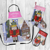 バヴァリアンドイツピンクのナツクラッカーパーソナライズされた エプロン