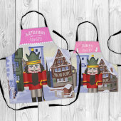 バヴァリアンドイツピンクのナツクラッカーパーソナライズされた エプロン