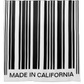 バーおもしろいコードの白黒ストライプ文字 シャワーカーテン (正面)