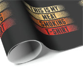 バーおもしろいベキュー肉愛好家が焼くBBQ ラッピングペーパー (ロールコーナー)