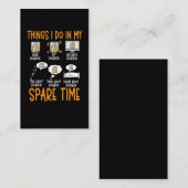 バーおもしろいボンウイスキー好きアルコール飲み 名刺 (正面/裏面)