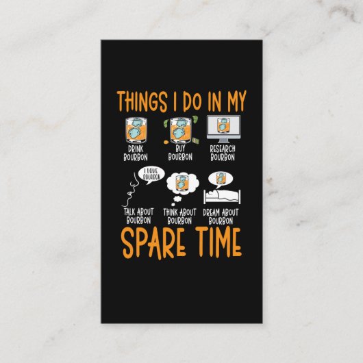 バーおもしろいボンウイスキー好きアルコール飲み 名刺 (正面)