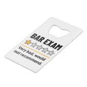 バーおもしろい試験1つ星の非常に悪い推奨しない クレジットカード栓抜き (裏面アングル)