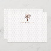 バーこうもりの(ユダヤ教の)バル・ミツバーの感謝ダビデの星生命の樹 ノートカード (正面/裏面)