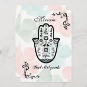 バーこうもりブナイハムサツリーオブライフ(ユダヤ教の)バル・ミツバー招待状 招待状 (正面/裏面)