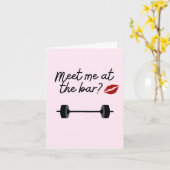 バーで会おう 面白いジム バレンタインデー カード (黄色い花)