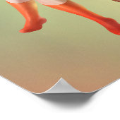 バーで飲む猫ビール ポスター (角)