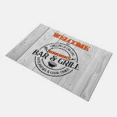 バーとグリル |グリルパーソナライズされたシェフ ドアマット (アングル)