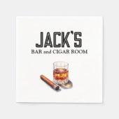 バーとシガールーム紙 スタンダードカクテルナプキン (正面)