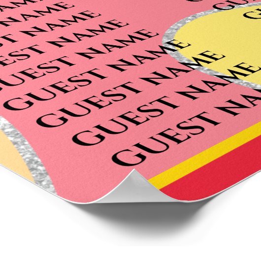 バーとバルミツワーの輝きの旋回の座席チャート ポスター (角)