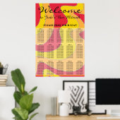 バーとバルミツワーの輝きの旋回の座席チャート ポスター (ホームオフィス)