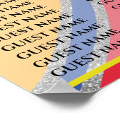 バーとバルミツワーカラフルの旋回座席表 ポスター (角)