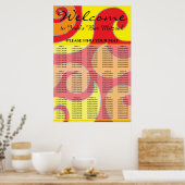 バーとバルミツワー1960のスタイル座席表 ポスター (キッチン)