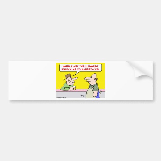 バーによって飲まれるスイッチsippyコップ バンパーステッカー (正面)