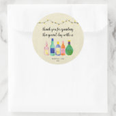 バーにストックをありがとうステッカー ラウンドシール (バッグ)