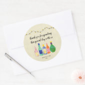 バーにストックをありがとうステッカー ラウンドシール (封筒)