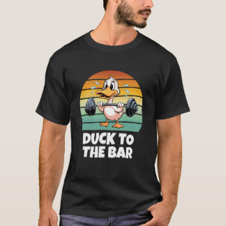 バーに行くアヒル 笑えるアヒル フィットネスジム Tシャツ