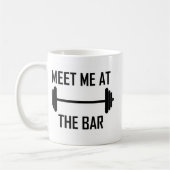 バーのおもしろいな引用文で私に会って下さい コーヒーマグカップ (左)