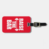 バーのおもしろいな荷物のラベルの体育館を上げて下さい ラゲッジタグ (正面横)