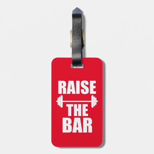 バーのおもしろいな荷物のラベルの体育館を上げて下さい ラゲッジタグ (裏面縦)