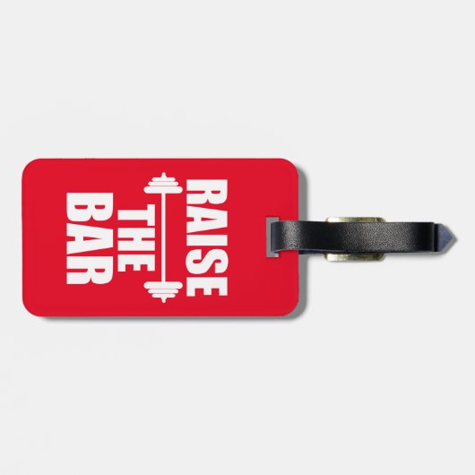 バーのおもしろいな荷物のラベルの体育館を上げて下さい ラゲッジタグ (裏面横)