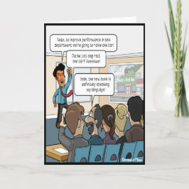 バーのおもしろいボスの名刺を上げる カード