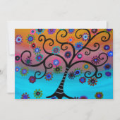 バーのこうもりのB'nai (ユダヤ教の)バル・ミツバーの招待状生命の樹 招待状 (正面)