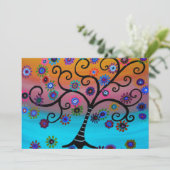 バーのこうもりのB'nai (ユダヤ教の)バル・ミツバーの招待状生命の樹 招待状 (スタンド正面)