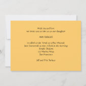 バーのこうもりのB'nai (ユダヤ教の)バル・ミツバーの招待状生命の樹 招待状 (裏面)