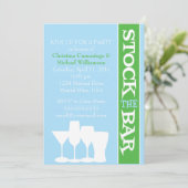 バーのシャワーの招待状に貯蔵して下さい 招待状 (スタンド正面)