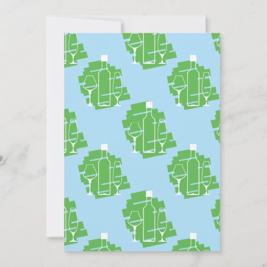 バーのシャワーの招待状に貯蔵して下さい 招待状 (裏面)