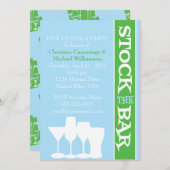 バーのシャワーの招待状に貯蔵して下さい 招待状 (正面/裏面)