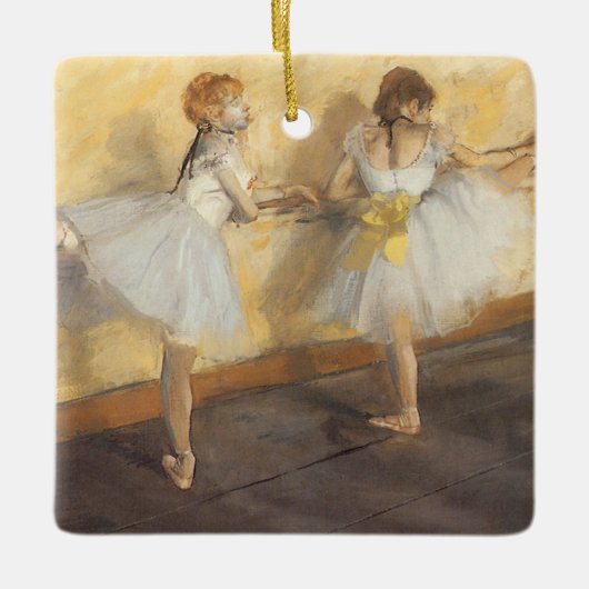 バーのダンサーEdgar Degasヴィンテージ・バレエ セラミックオーナメント (正面)