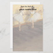 バーのダンサーEdgar Degasヴィンテージ・バレエ 便箋 (正面/裏面)