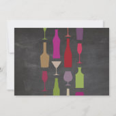 バーのチョークのボトルのパーティの招待状に貯蔵して下さい 招待状 (裏面)