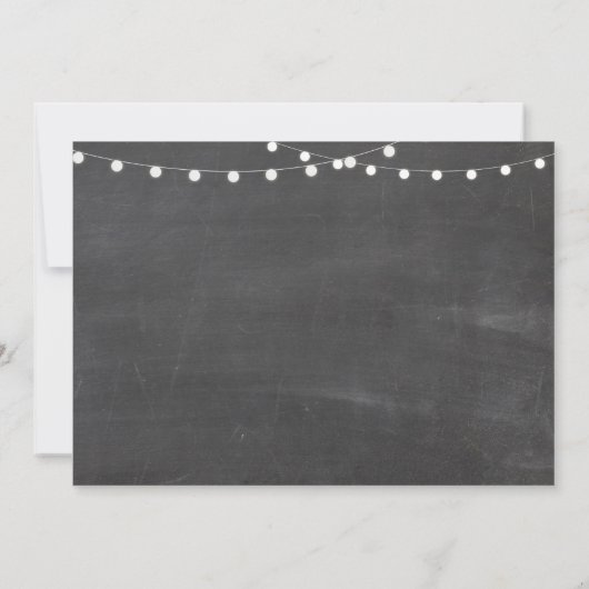 バーのチョークの婚約のカクテルパーティーに貯蔵して下さい 招待状 (裏面)