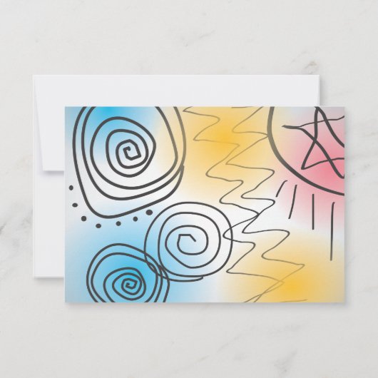 バーのバルミツワーのジャズ風の音楽的な保存日付カード セーブザデート (裏面)