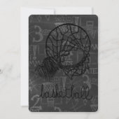 バーのバルミツワーの招待状のバスケットボールのテーマ 招待状 (正面)